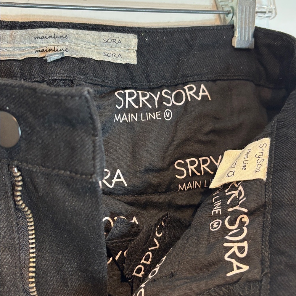 SRRY SORA Mainline Bondage Jeans  Black Silver Coated Denim Luxury Avant Gard 28 - Picture 14 of 14